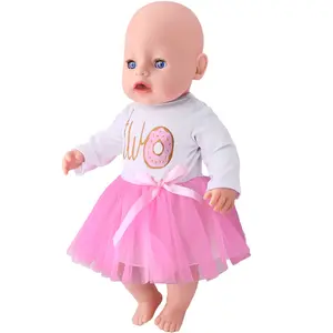 Baby Doll Clothes Fits 43cm Dress, Unisex Baby Clothing Set, Soft & Comfortable Design, Perfect Gift for Newborns, Doll Outfit