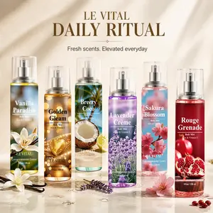 Le vital Floral Sakura Scent Body Mist EDP - 2.5 fl oz/75ml Coconut Unisex Fragrance, Soft Captivating Scent, Single Item for Women, Special Occasions, Dates