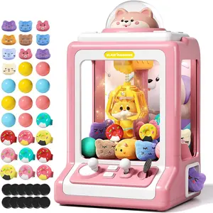 Claw Machine for Kids, Mini Vending Machine with Game Coins & Music, Prize Dispenser Toys for Girls and Boys, Electronic Claw Game Machine for Party Birthdays, Includes 35 Mini Toys