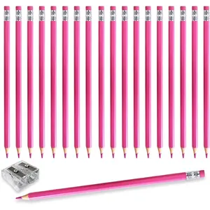25 count Checking Pencils Erasable colored Pencils Pre-Sharpened #2 HB,for Checking Tests Grading,Map Coloring, editing Office Favors,including a Free sharpener. ()