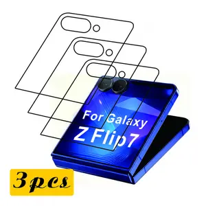 3pcs HD Screen Protector for Samsung Galaxy Z Flip7 with Tempered Glass Anti Scratch Anti Fingerprint Full Coverage High Quality Seamless Fit
