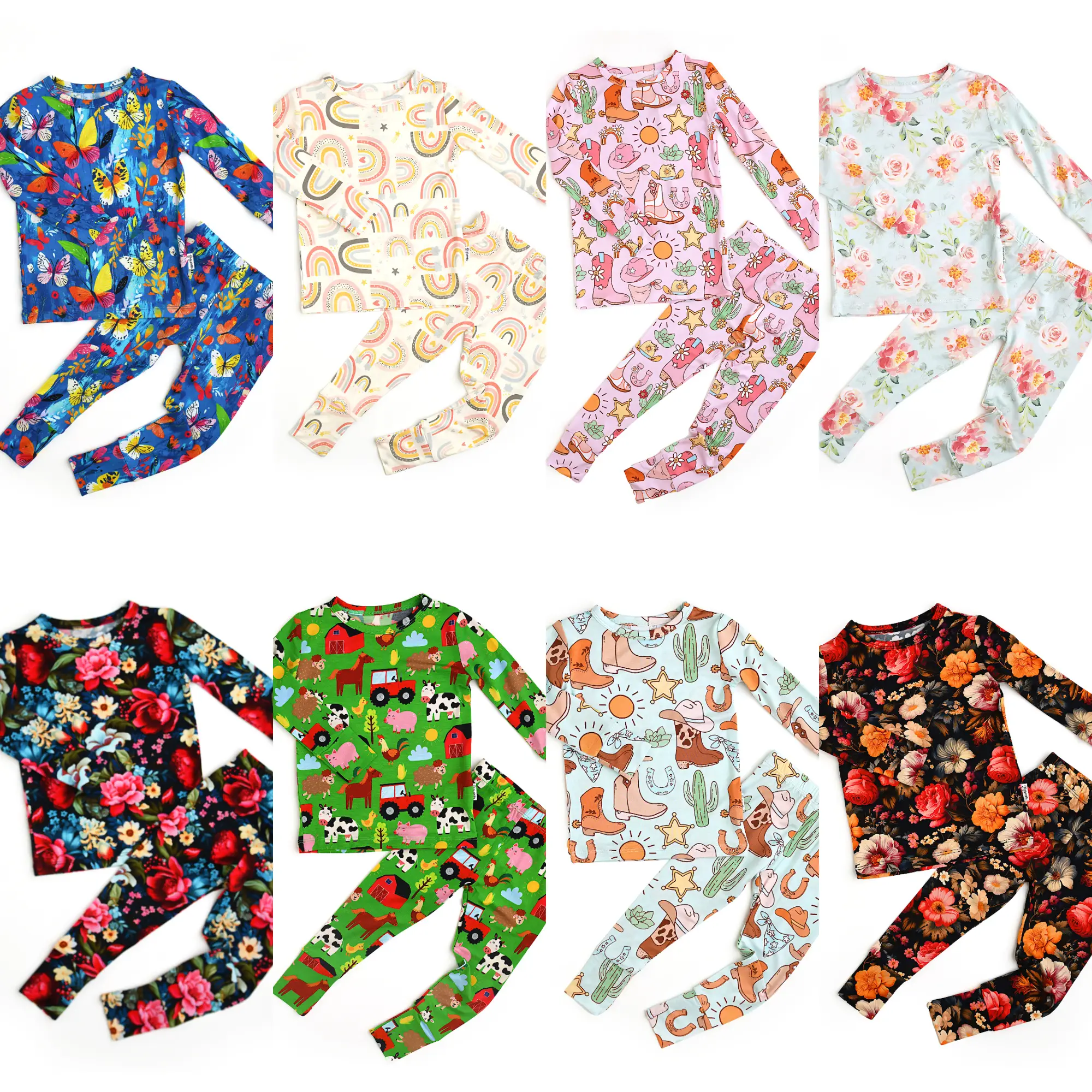 Two Piece Sets - No Buttons Bamboo Toddler Kids Outfit Gigi and Max