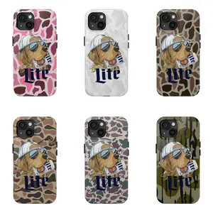 Miller Lite Golden Dog Camouflage Pattern Design Phone Case