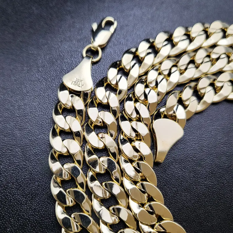 MaxBling81 Miami Cuban Link Chain Necklace, 14K Brass Gold Plated AAA+ Quality Unisex Hip Hop Jewelry, 4mm-10mm Thickness (Incl. 5mm,6mm,7mm,8mm), Multiple Lengths (20in,24in,30in) Any Occasion Daily Accessory