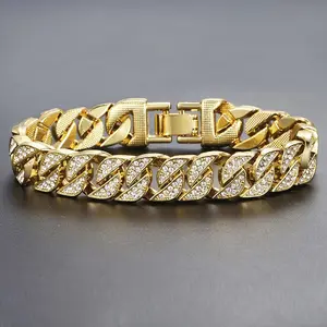 Miami Gold Curb Cuban Bracelet for Men - Fashion Accessory
