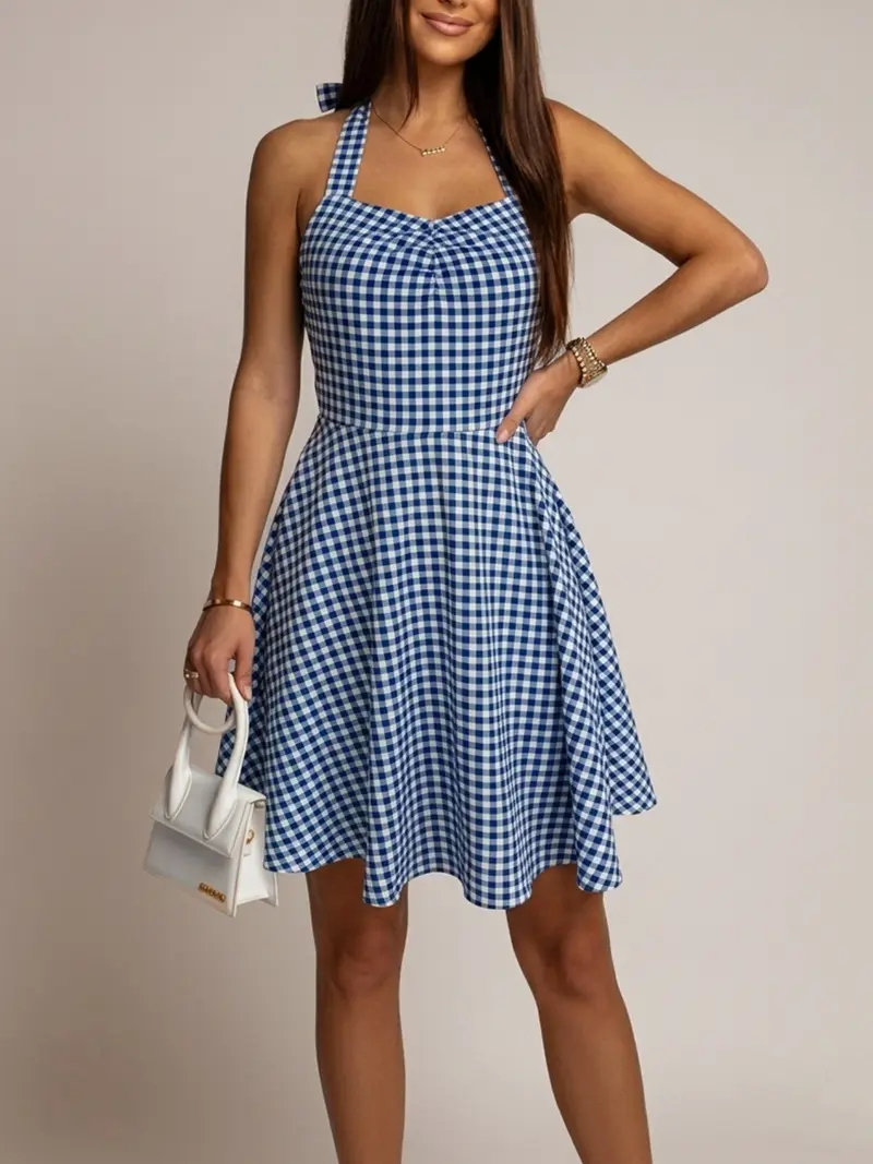 navy blue gingham dress - TikTok Shop navy blue gingham dress - TikTok Shop