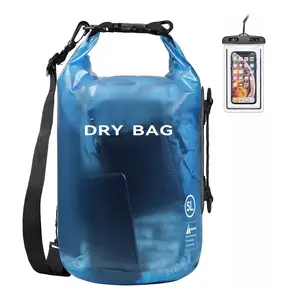 Dry Bag Waterproof for Women Men, 5L Roll Top Lightweight Storage Backpack Phone Case Travel Swimming Boating Camping Beach Accessories