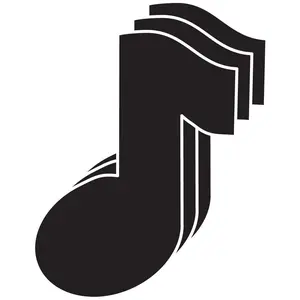 SHAPES ETC. Small Single Color Cut-Out - Music Note
