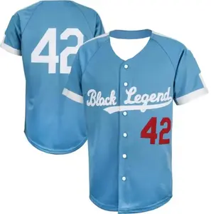 Men's Black #42 Jackie Robinson Retro Baseball Jersey