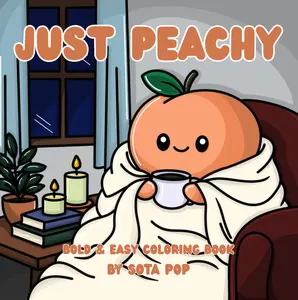 Just Peachy Adult Collectible Coloring Book - Fun, Engaging Activity for Comics-Manga Enthusiasts with Escape-Focused Illustrations