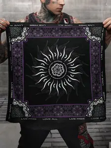 PROTECTED BY INTENT Purple Haze Double-sided Bandana, Festival Bandana, Face Mask