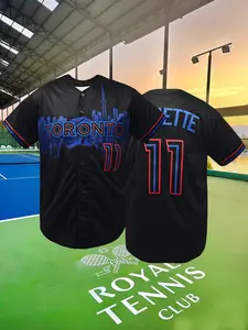 Boyfriend Style Men's Toronto #11 Baseball Jersey Embroidery Loose Uniforms Breathable Outfits Casual Sports Short Sleeves Shirts Sports Top