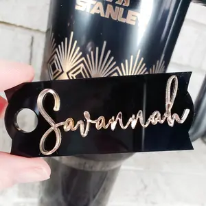 Custom Personalized name plate for tumbler, 40 ounce name plate, 40 ounce tumbler, cute personalized name tag for insulated up 40 oz