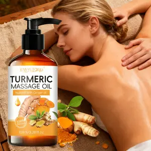 100ML Turmeric Scented Massage Oil, Natural Plant Extracts, Warm Herbal Aroma, Relaxes Muscles, Promotes Circulation, Perfect Gift