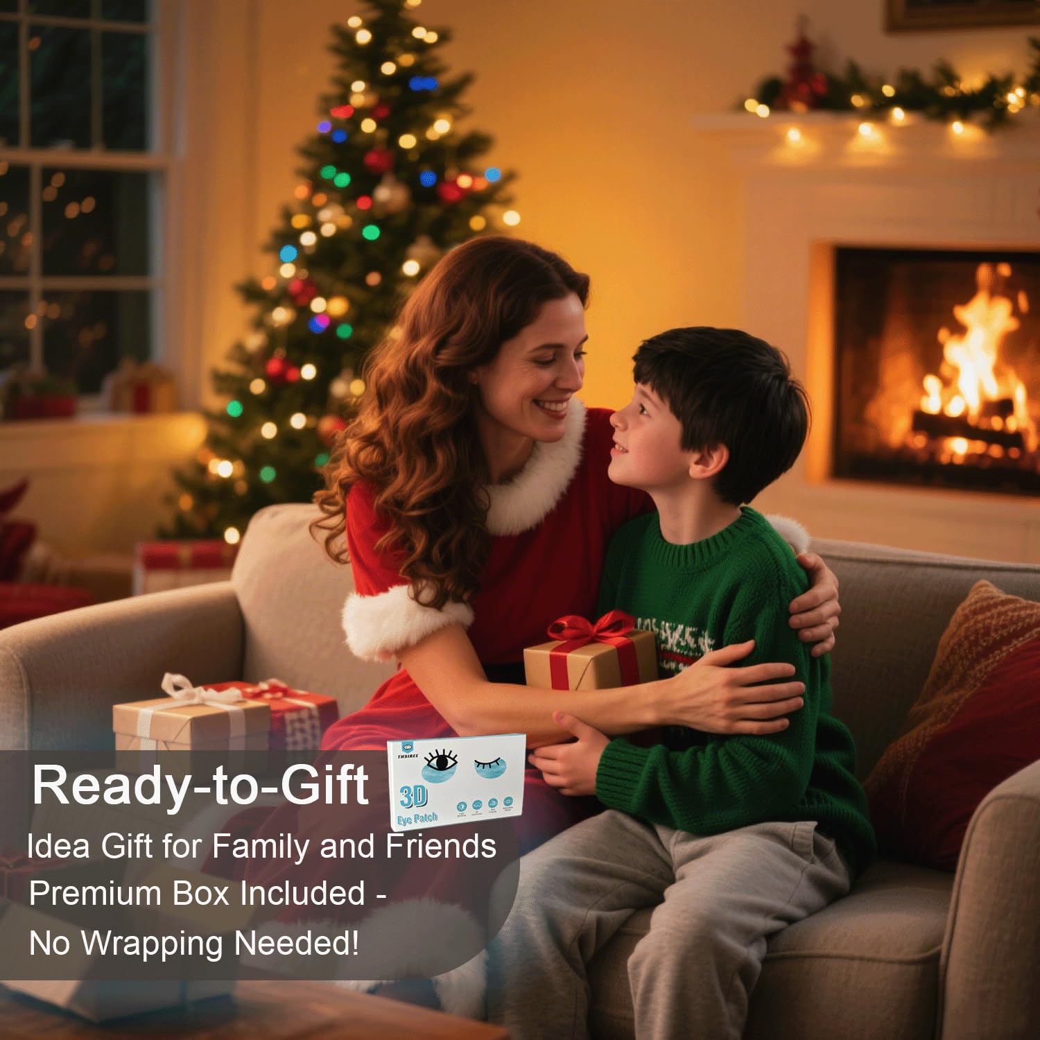 Adjustable Eye Patch (2 Pack) - Breathable Medical Eye Patch for Amblyopia & Lazy Eye Treatment, Left/Right Eye Occlusion, Comfortable for Kids and Adults, Black