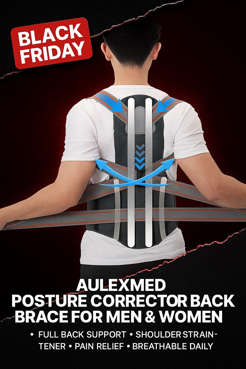 Back Brace Posture Corrector – Breathable Full Back Support, Shoulder Alignment, Spine Relief, Unisex Adjustable Support Vest #TikTokShopBlackFriday #TikTokShopCyberMonday