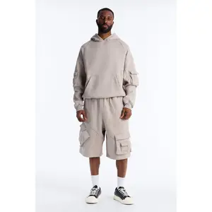 Baggy Chaos Cargo Sweatshort - Grey
