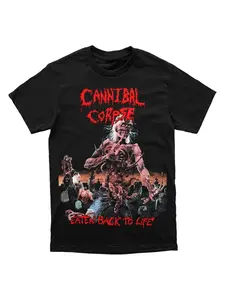 Cannibal Corpse Slaughtered At Birth, Punk Rock Print T-shirt, Heavy Metal Band Short Sleeved Y2K Gothic Shirt Hot Selling