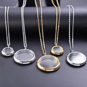 High Fashion Twist Locket Pendant Necklaces For Women Men Jewelry Memory Photo Floating Charm DIY Stainless Steel Lockets Gift