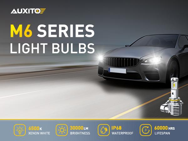 AUXITO 2007-2018 Toyota Camry-9005 High Beam+H11 Low Beam LED Headlight Bulbs,30000LM 6500K Cool White,60,000Hrs Long Service Life,No error,CANBUS Ready,No Flickering, Plug and Play