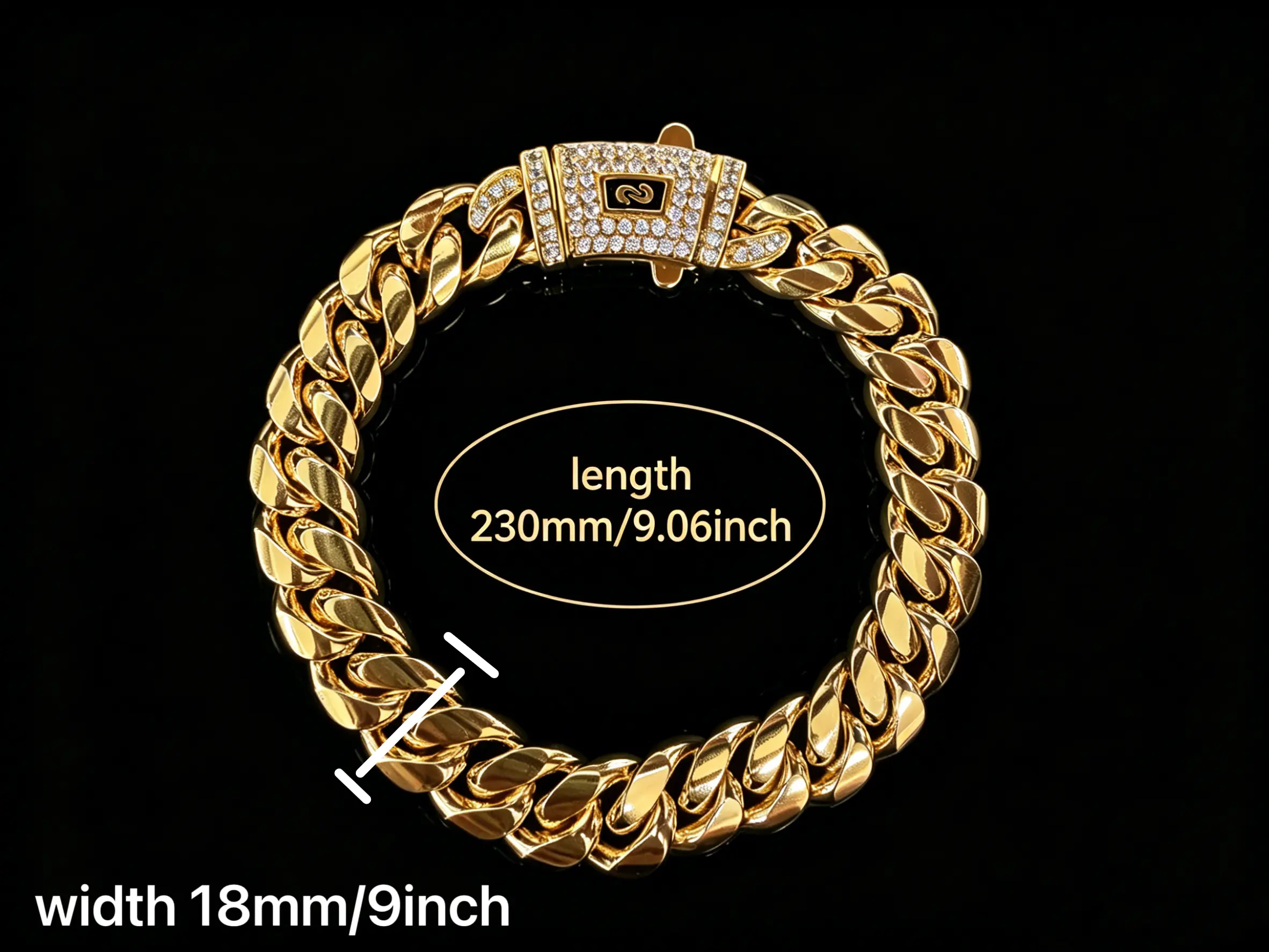 Cuban Link Bracelet 18mm