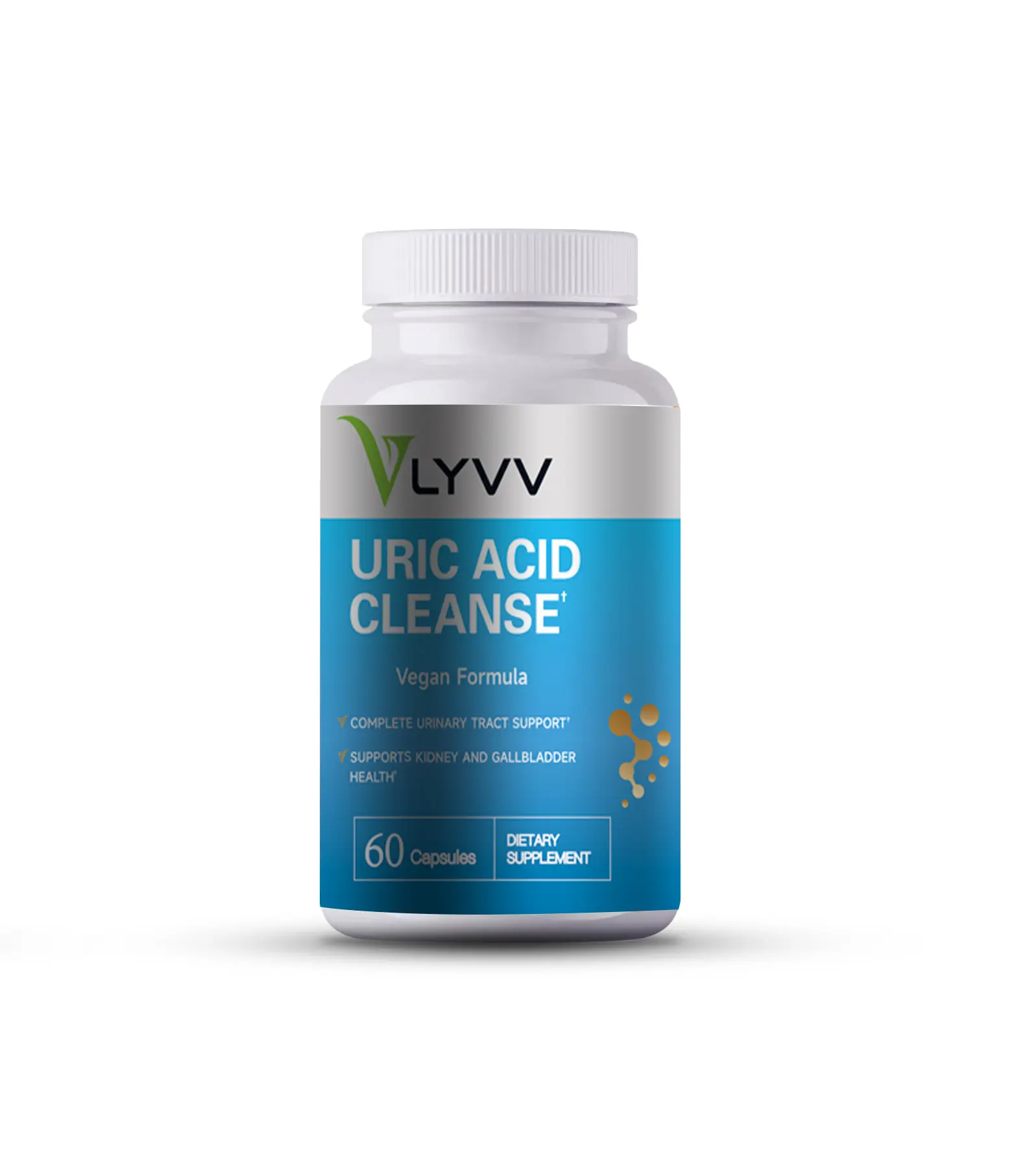 Lyvv Uric Acid Cleanse - 60 Capsules, Dietary Supplement with Citric Acid, Bromelain, Vitamin B6, Chanca Piedra, Celery Seed, Tart Cherry & Cranberry