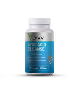 Lyvv Uric Acid Cleanse - 60 Capsules, Dietary Supplement with Citric Acid, Bromelain, Vitamin B6, Chanca Piedra, Celery Seed, Tart Cherry & Cranberry