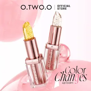Haute Gold Foil Thermochromic Lipstick,  3-In-1 Multi-Functional Color-Changing Lip  Balm —pH Activated Tint Balm for Personalized Color, Long-Lasting Moisturizing Lip Glow ,Lip Care (Sunlight & Moonlight )