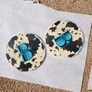 round ceramic coasters