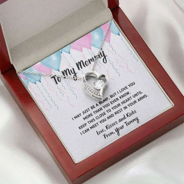 Mommy Necklace, To My Mommy Necklace Baby Bump, Gifts For Pregnant Women Mom To Be