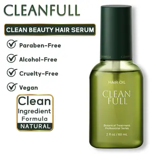 CLEANFULL Greenish Phytosqualan Jojoba Hair Oil for Frizzy Hair, Lightweight Leave-In Hair Serum for Dry Damaged Hair, Heat Protection, Frizz Control, Shine & Split End Hair Care Based for All Hair Types 2 fl oz mothersdaygift tiktokshopstockup