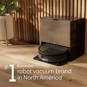 Roomba® Max 705 Combo Robot Vacuum & Mop + AutoWash™ Dock – 175X Suction, Anti-Tangle Dual Rubber Brushes, PowerSpin Heated Mop with SmartScrub, and ClearView™ Pro LiDAR - up to 75 Days of Hands-Free Deep Cleaning