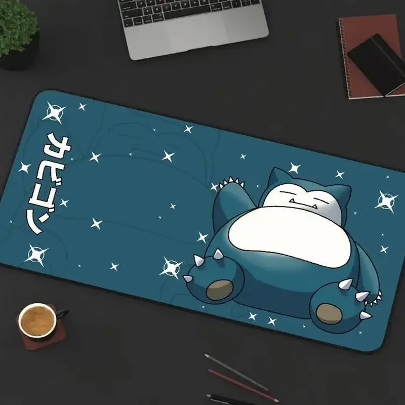 [FASTSHIPPING] Sn00rlax Mouse Pad - Cozy Orchard Scene with Snorlax Eating Berries, PKM Gaming Desk Mat, Kanto Anime Decor Gift