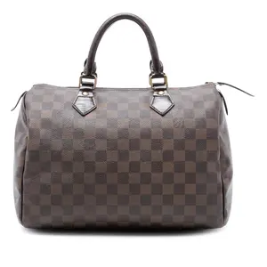 Pre-owned Louis Vuitton Canvas Coated Travel Bags Speedy Handbag Damier 30 by Rebag