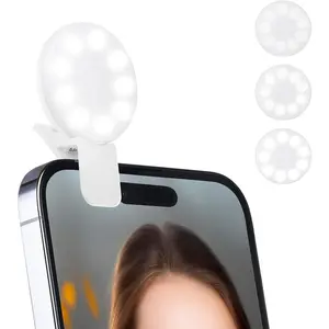 Ring Light of Pocket-Size: Rechargeable Small Ring Light for Phone, Laptop &amp; Makeup - Perfect for Small &amp; Adults, Portable Selfie Light (White)