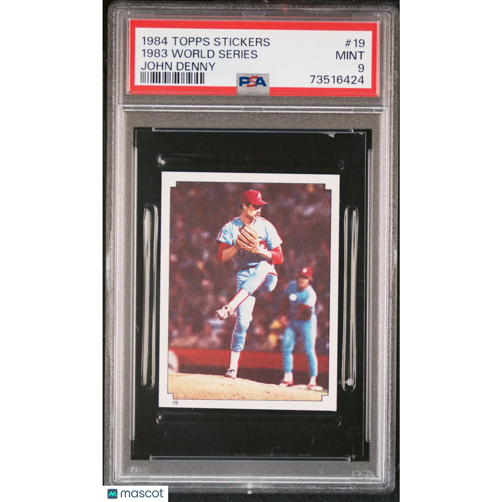 1983 World Series PSA 1984 Topps Stickers Baseball #19 9 73516424