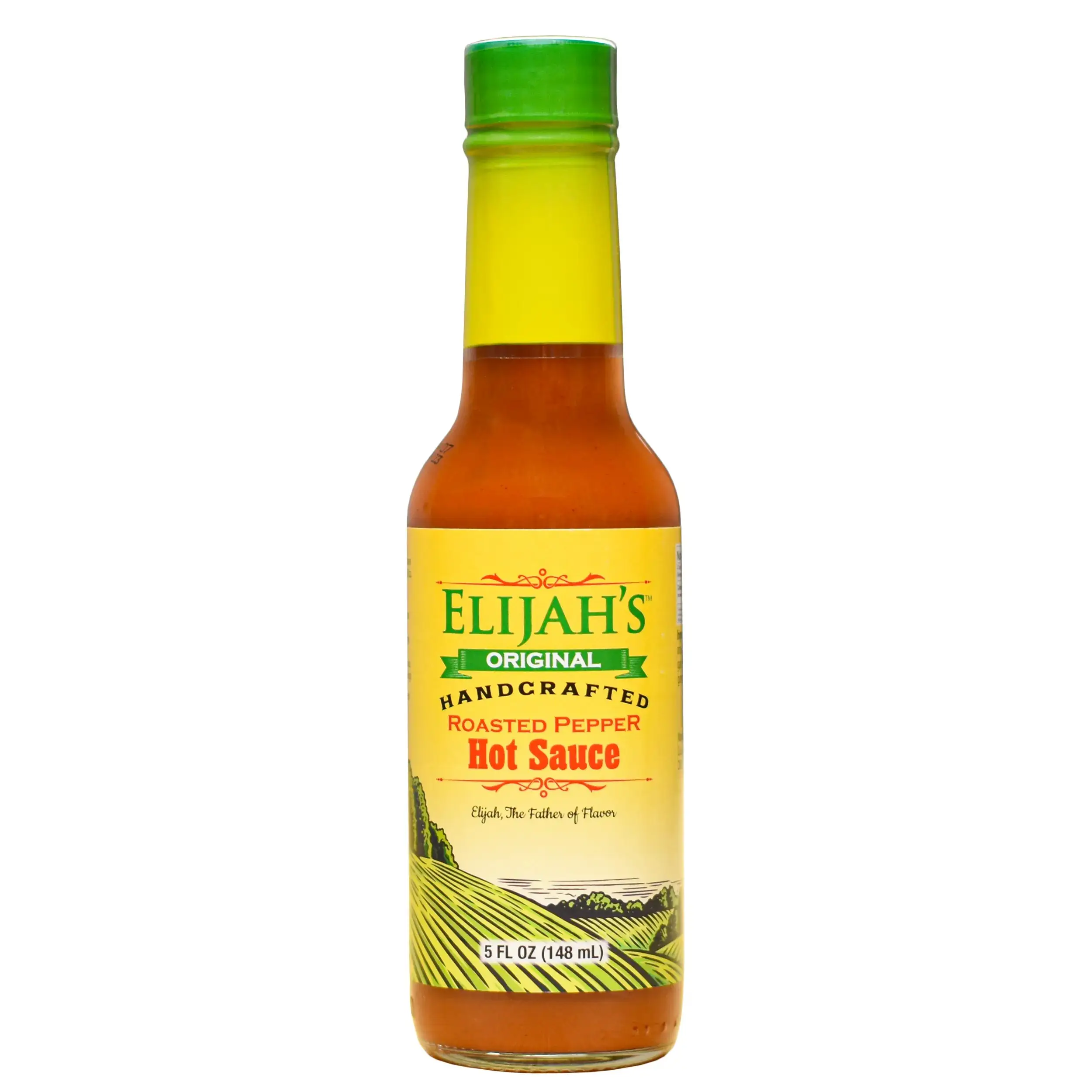 Elijah's Xtreme Roasted Cayenne & Jalapeño Pepper Sauce - Mild Heat, Fire-Roasted Pepper Blend, All Natural, Vegan, Gluten Free, 5 oz Bottle