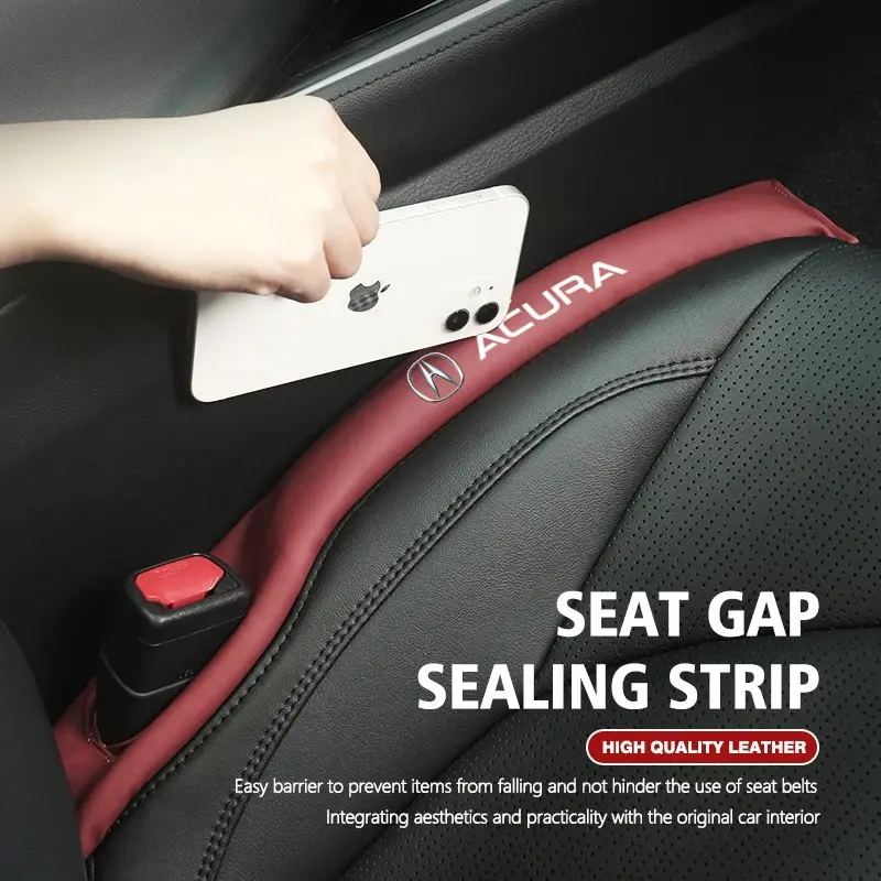2Pcs Car Seat Gap Filler Leak Proof Sealing Strip, Automotive Interior Accessories Car Accessory For Acura ADX RDX ZDX Integra NSX MDX TLX CDX ILX RLX TL RL