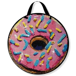 Donut Diamond Painting Kit, ROUND Drills, 12.5" Hanging Sign