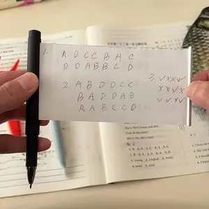 3/6 adult telescopic ballpoint pen, lightweight design, plastic material, novel writing tool with sliding function, perfect for graduation exam, Aesthetic Pens, Smooth Writing Pens