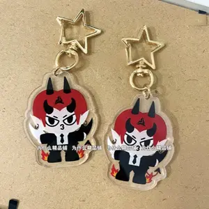 GMMTV PerthSanta Cosplay Key Chain Cartoon Acrylic Keychains PerthTanapon SantaPongsapak Bag Pendant Keyring Fans Accessories