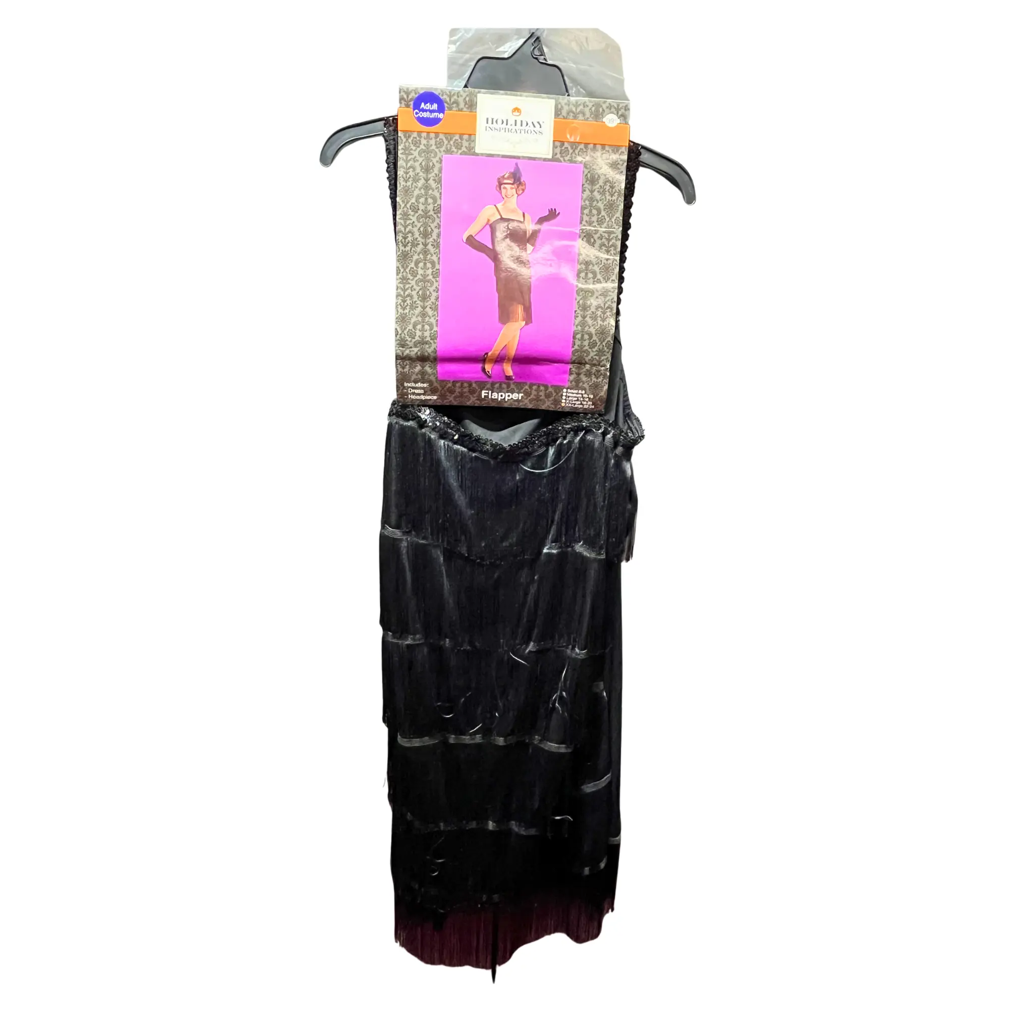 Womens Flapper Halloween Costume with Headpiece XXL 22-24