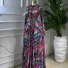 Women's PULKRITU Round-Neck Long Sleeve Woven Maxi Dress, Romantic Valentine's Day Party Outfit Gown, Sexy Mesh Sheer Dress, Spring Lady Dress for Evening Club Wear, Elegant Evening Wear, Formal, Evening Party Dresses, Womenswear