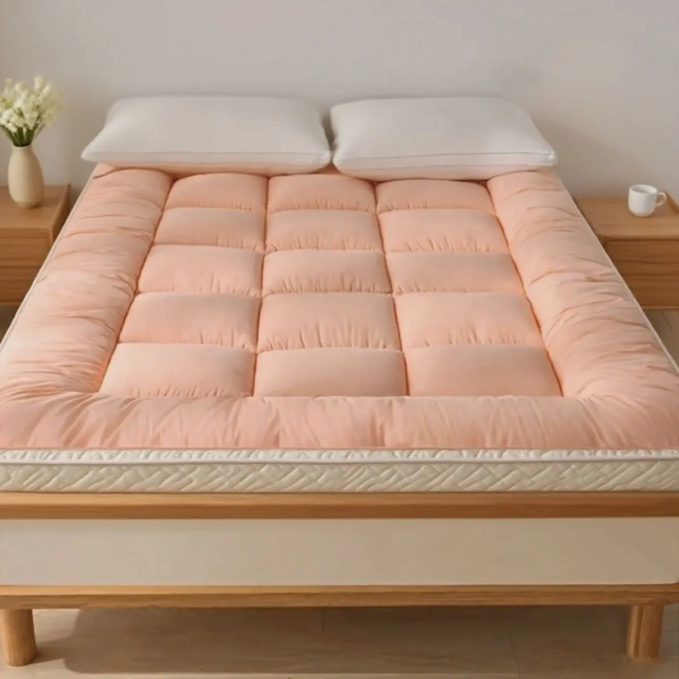 Full Size Mattress with Checkered 3-Dimensional Edges