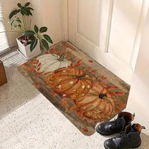 1 piece of anti slip door mat, made of flannel material, soft and comfortable, easy to clean, suitable for bedroom, living room, dining room, bathroom entrance, laundry room