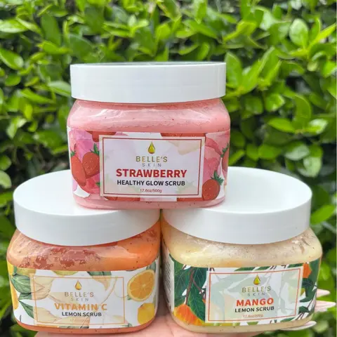 Belle's Gentle Exfoliating Body Scrubs - Supports Skin Health, Ideal for All Skin Types
