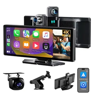 10.26 " 4K Ultra HD Portable Car Stereo withWireless Carplay , mirror link fm，Carplay Radio touchScreen, Car Video Players for any car touch screen