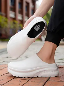 Women's Backless Knit Mule Sneakers, Thick Sole Breathable Walking Shoes, Slip-On Comfortable Casual Slides
