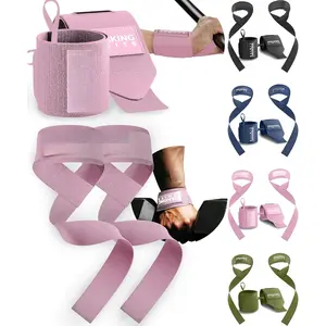 Gym Straps Weight Lifting Wrist Wraps Bundle - Workout Lifting Straps for Deadlift - Wrist Straps for Weightlifting Men & Women - Munequeras Para Gym