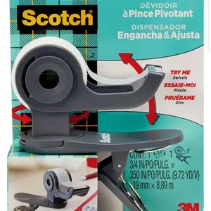 Scotch Desktop Tape Dispenser for Gift Wrapping, Black